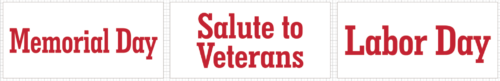 Removable Banners with Velcro for Custom 15.2x11Ft Patriotic Arch